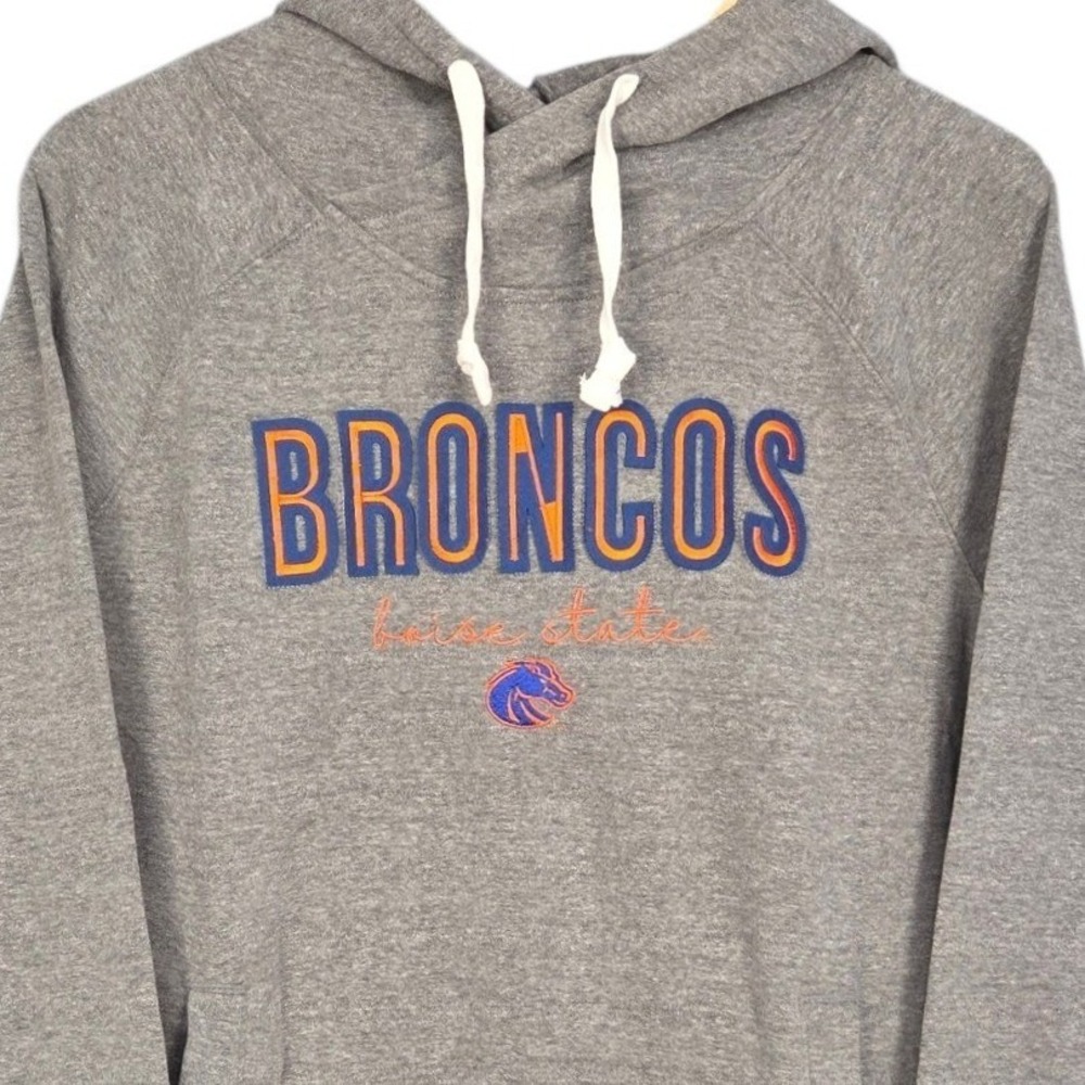 Boise State Broncos Hoodie Unisex Large Gray Pullover Long Sleeve NCAA NEW